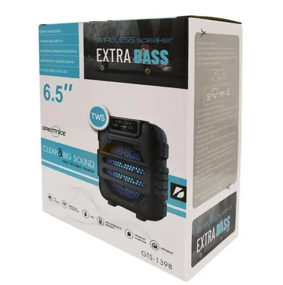 GTS-1398 Caixa De Som 6.5 Extra Bass Wireless Speaker GTS-1398 Caixa De Som 6.5 Extra Bass Wireless Speaker